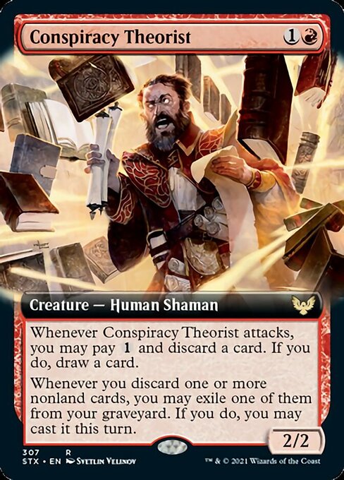 Conspiracy Theorist (Extended Art) [Strixhaven: School of Mages] | Jomio and Rueliete's Cards and Comics