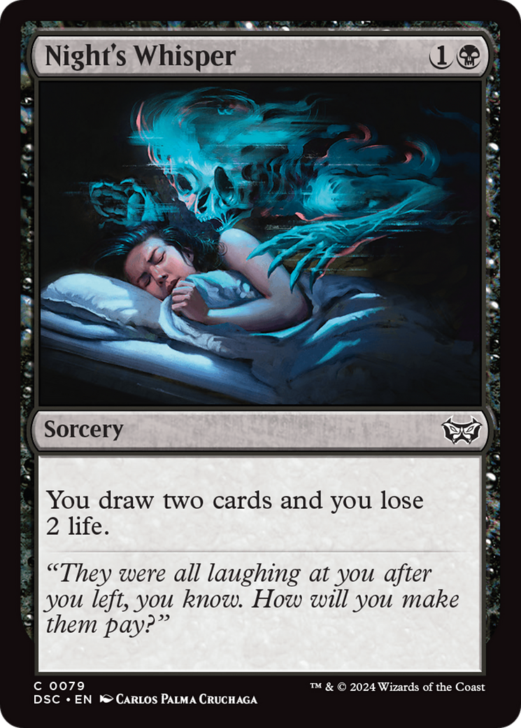 Night's Whisper [Duskmourn: House of Horror Commander] | Jomio and Rueliete's Cards and Comics