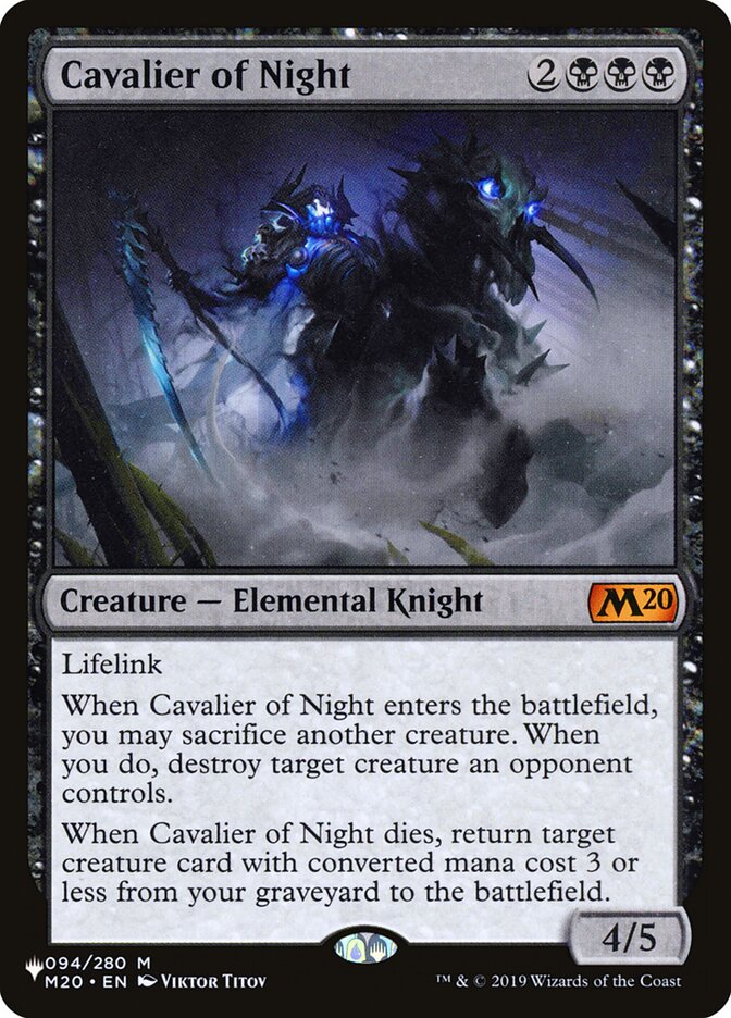 Cavalier of Night [The List] | Jomio and Rueliete's Cards and Comics