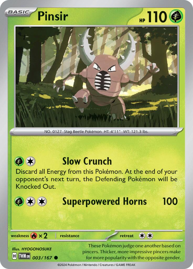 Pinsir (003/167) [Scarlet & Violet: Twilight Masquerade] | Jomio and Rueliete's Cards and Comics