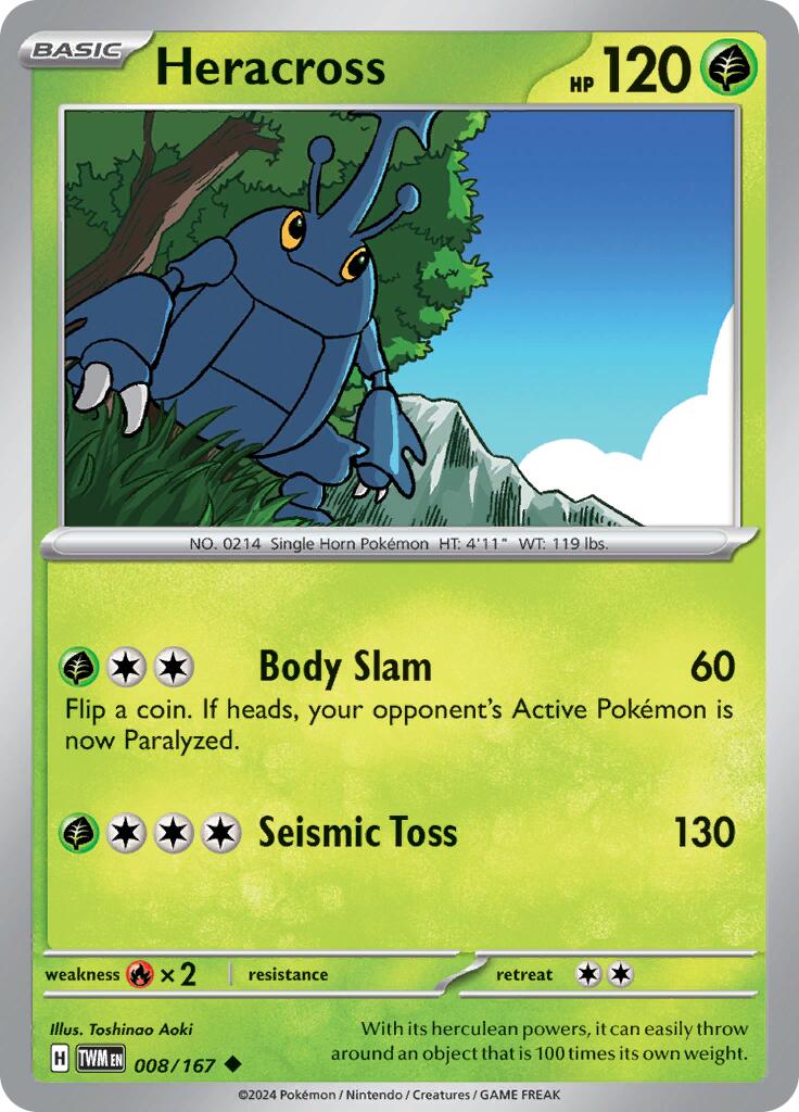 Heracross (008/167) [Scarlet & Violet: Twilight Masquerade] | Jomio and Rueliete's Cards and Comics