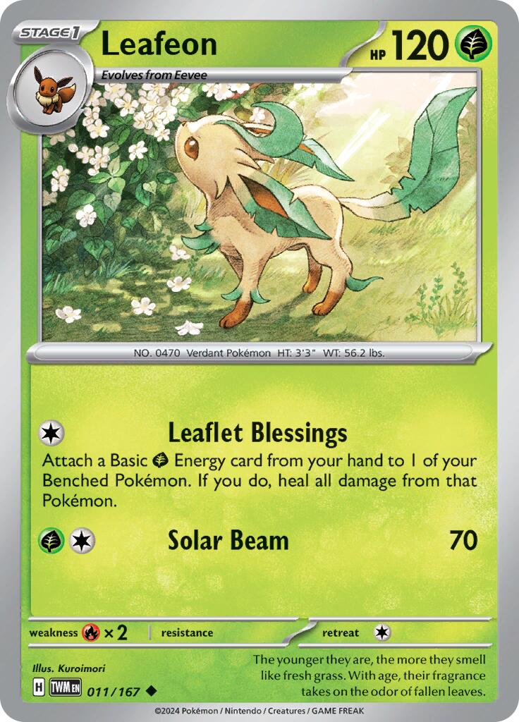 Leafeon (011/167) [Scarlet & Violet: Twilight Masquerade] | Jomio and Rueliete's Cards and Comics