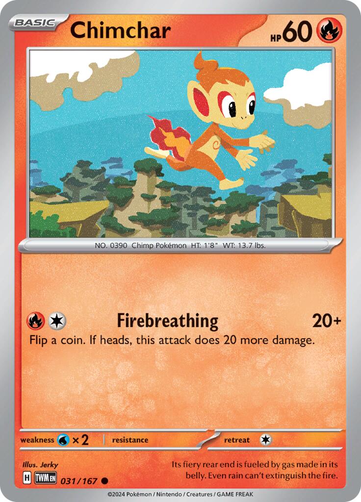 Chimchar (031/167) [Scarlet & Violet: Twilight Masquerade] | Jomio and Rueliete's Cards and Comics
