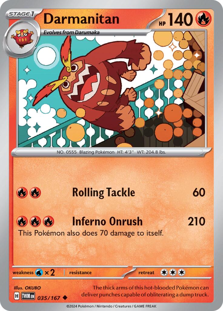 Darmanitan (035/167) [Scarlet & Violet: Twilight Masquerade] | Jomio and Rueliete's Cards and Comics