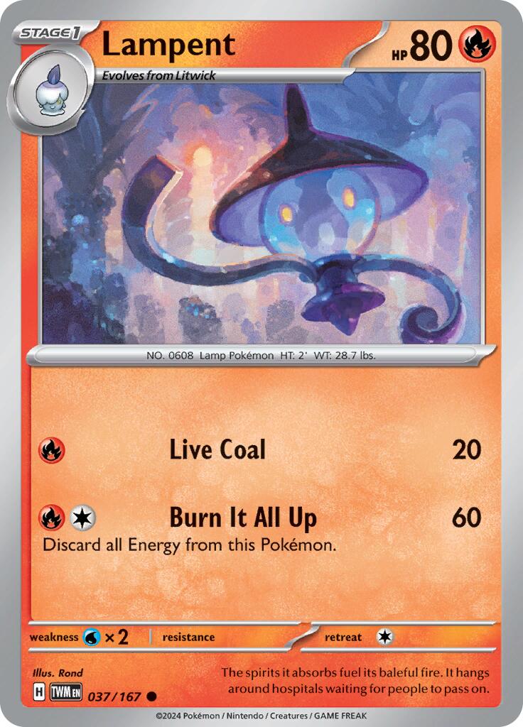 Lampent (037/167) [Scarlet & Violet: Twilight Masquerade] | Jomio and Rueliete's Cards and Comics