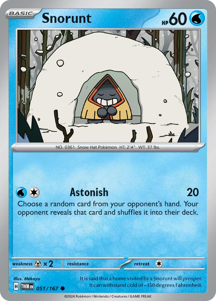 Snorunt (051/167) [Scarlet & Violet: Twilight Masquerade] | Jomio and Rueliete's Cards and Comics