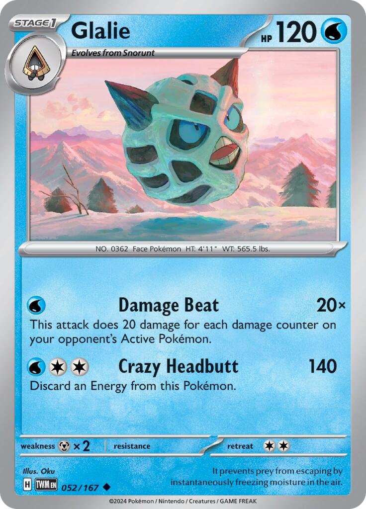 Glalie (052/167) [Scarlet & Violet: Twilight Masquerade] | Jomio and Rueliete's Cards and Comics