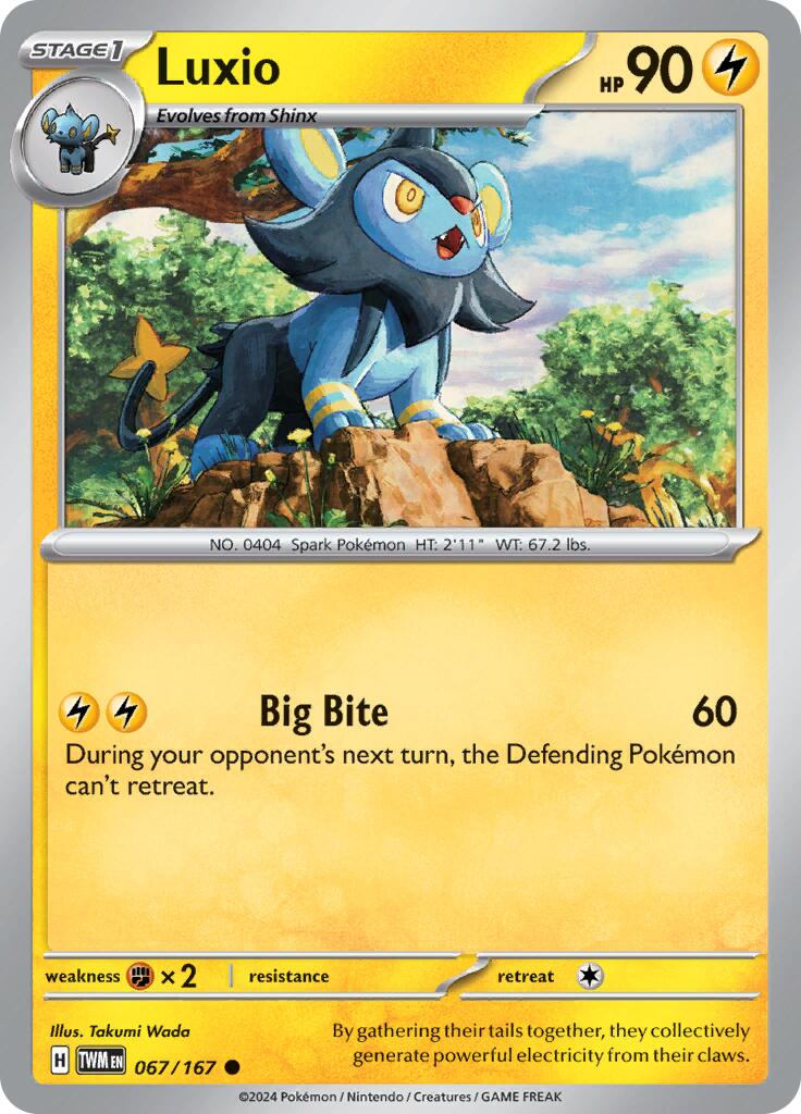 Luxio (067/167) [Scarlet & Violet: Twilight Masquerade] | Jomio and Rueliete's Cards and Comics