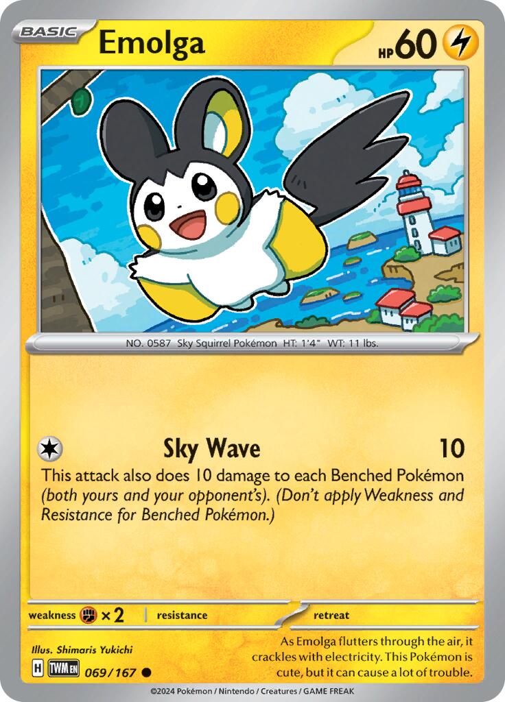 Emolga (069/167) [Scarlet & Violet: Twilight Masquerade] | Jomio and Rueliete's Cards and Comics
