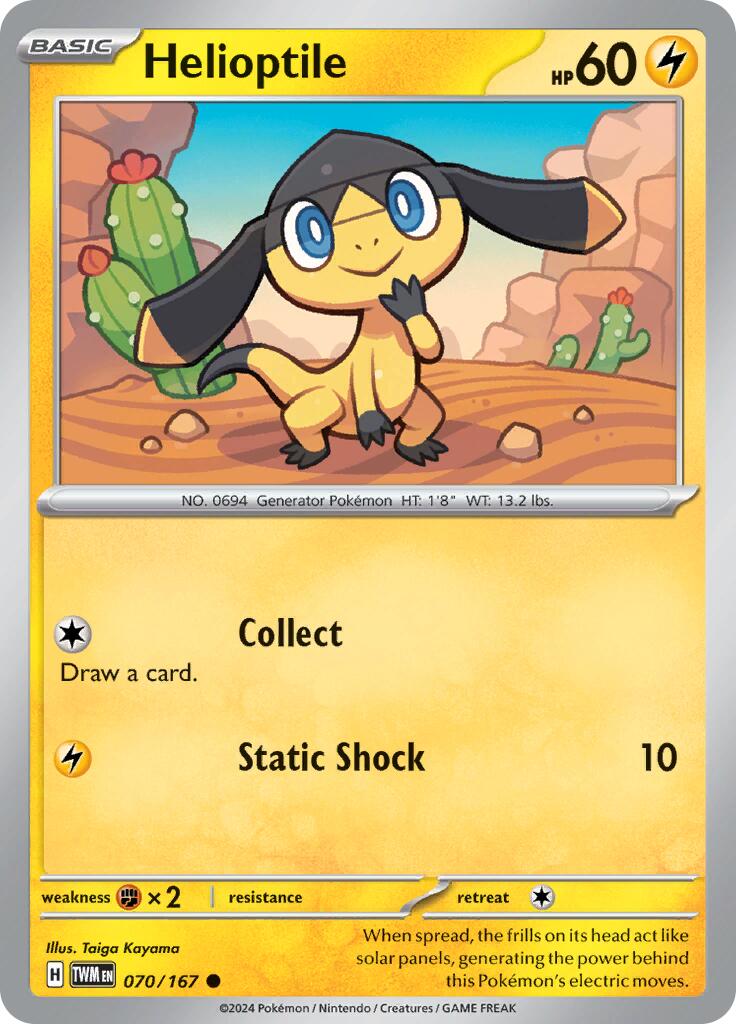 Helioptile (070/167) [Scarlet & Violet: Twilight Masquerade] | Jomio and Rueliete's Cards and Comics