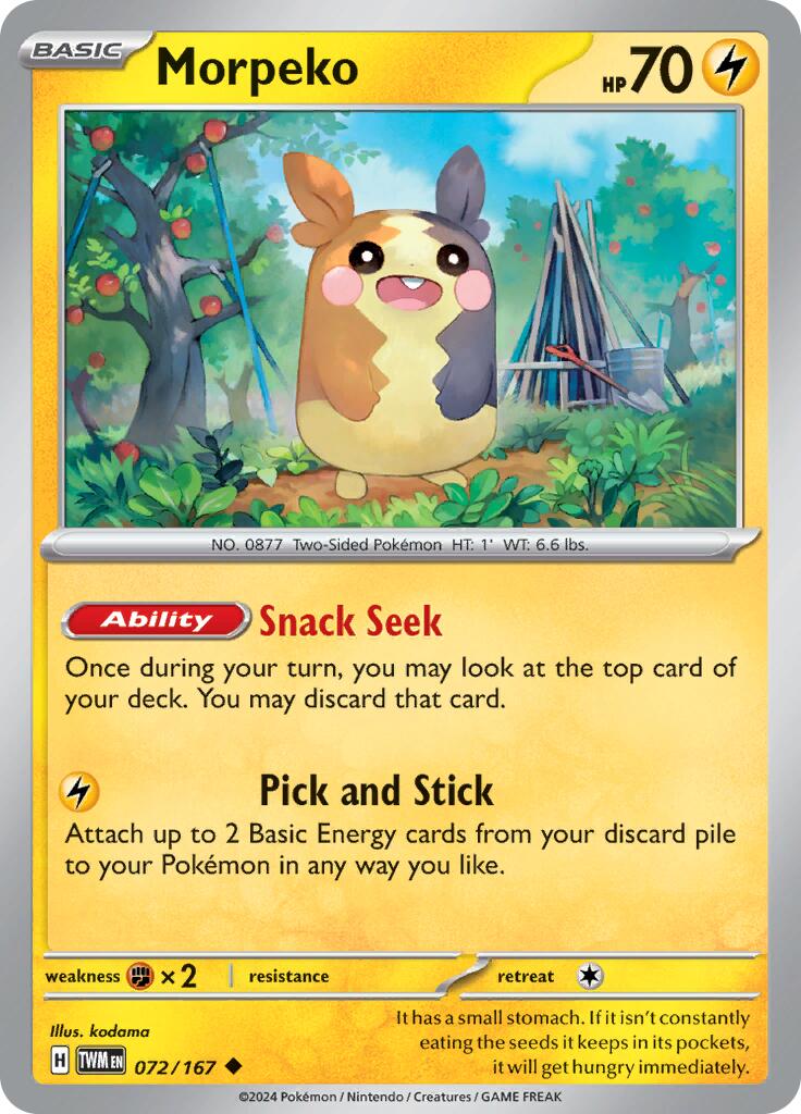 Morpeko (072/167) [Scarlet & Violet: Twilight Masquerade] | Jomio and Rueliete's Cards and Comics
