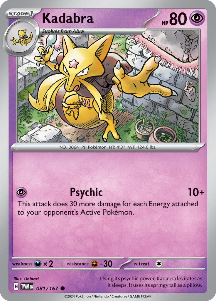 Kadabra (081/167) [Scarlet & Violet: Twilight Masquerade] | Jomio and Rueliete's Cards and Comics
