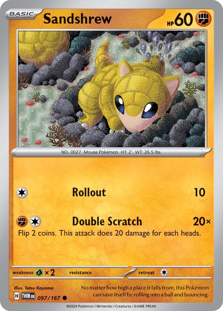 Sandshrew (097/167) [Scarlet & Violet: Twilight Masquerade] | Jomio and Rueliete's Cards and Comics