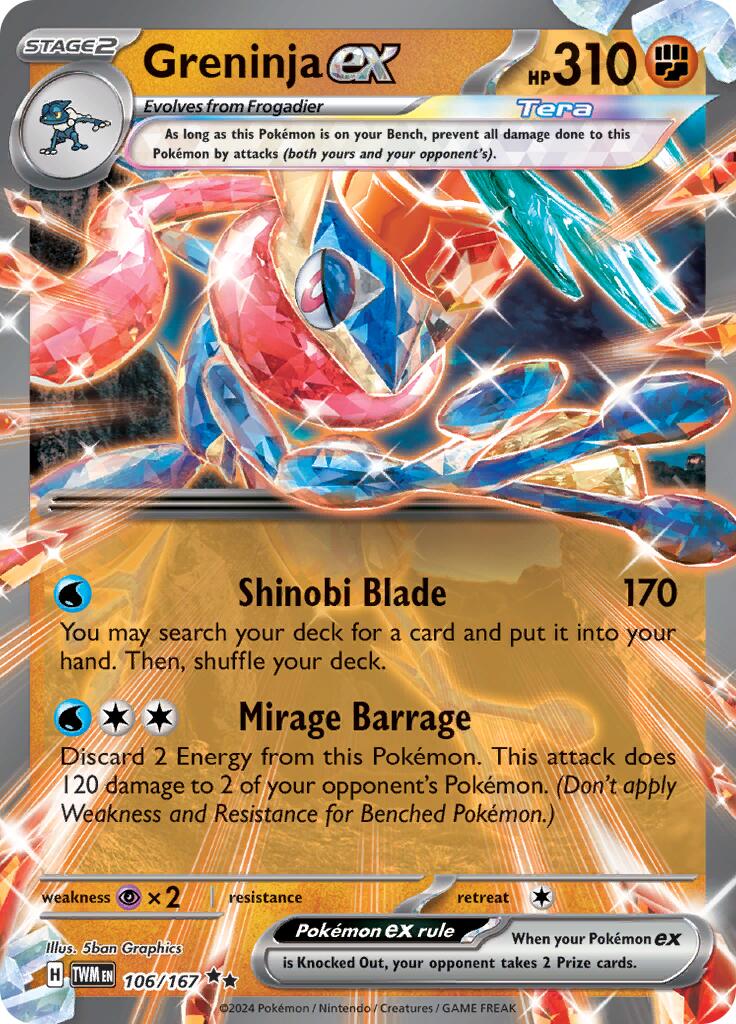 Greninja ex (106/167) [Scarlet & Violet: Twilight Masquerade] | Jomio and Rueliete's Cards and Comics