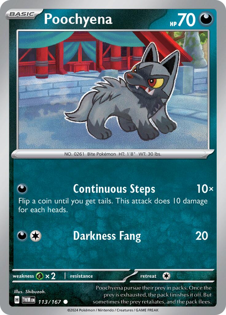 Poochyena (113/167) [Scarlet & Violet: Twilight Masquerade] | Jomio and Rueliete's Cards and Comics