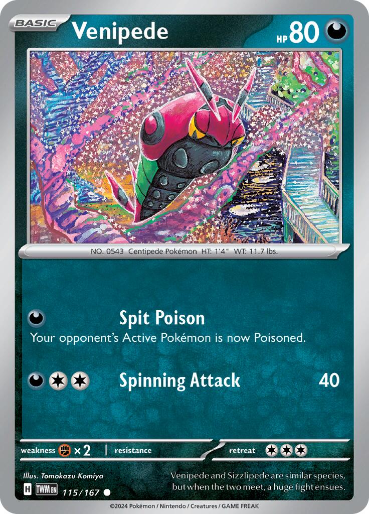 Venipede (115/167) [Scarlet & Violet: Twilight Masquerade] | Jomio and Rueliete's Cards and Comics
