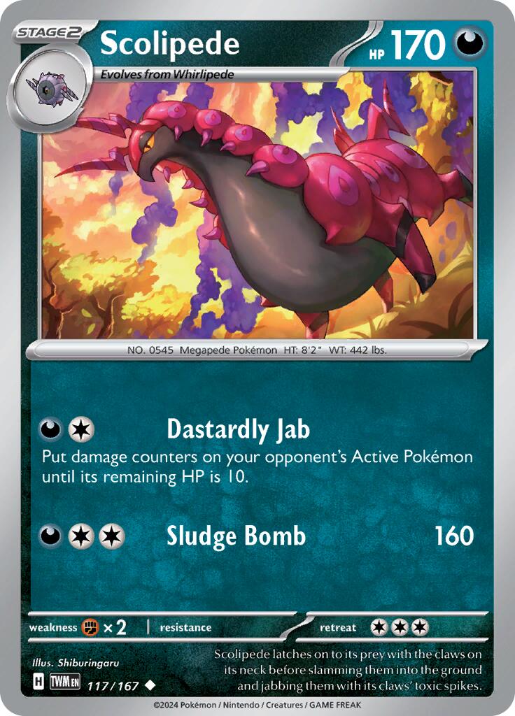 Scolipede (117/167) [Scarlet & Violet: Twilight Masquerade] | Jomio and Rueliete's Cards and Comics