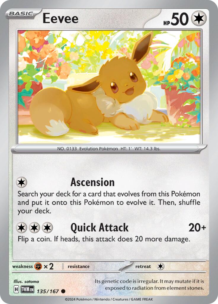Eevee (135/167) [Scarlet & Violet: Twilight Masquerade] | Jomio and Rueliete's Cards and Comics