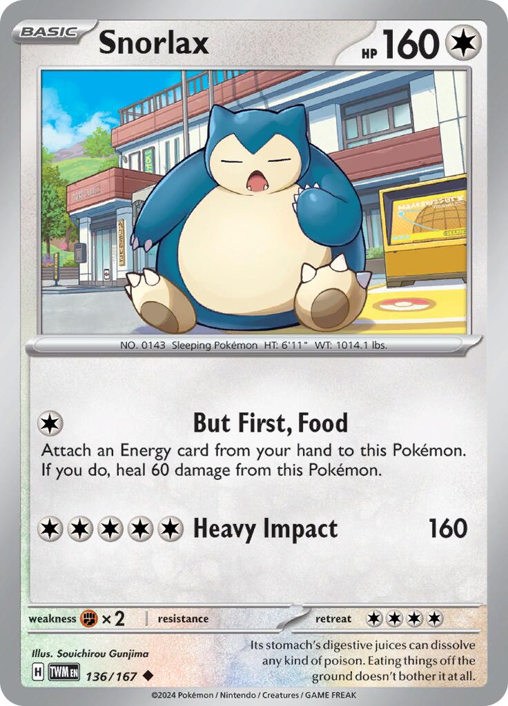 Snorlax (136/167) [Scarlet & Violet: Twilight Masquerade] | Jomio and Rueliete's Cards and Comics