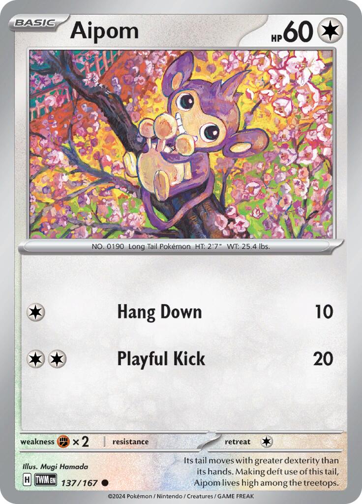 Aipom (137/167) [Scarlet & Violet: Twilight Masquerade] | Jomio and Rueliete's Cards and Comics