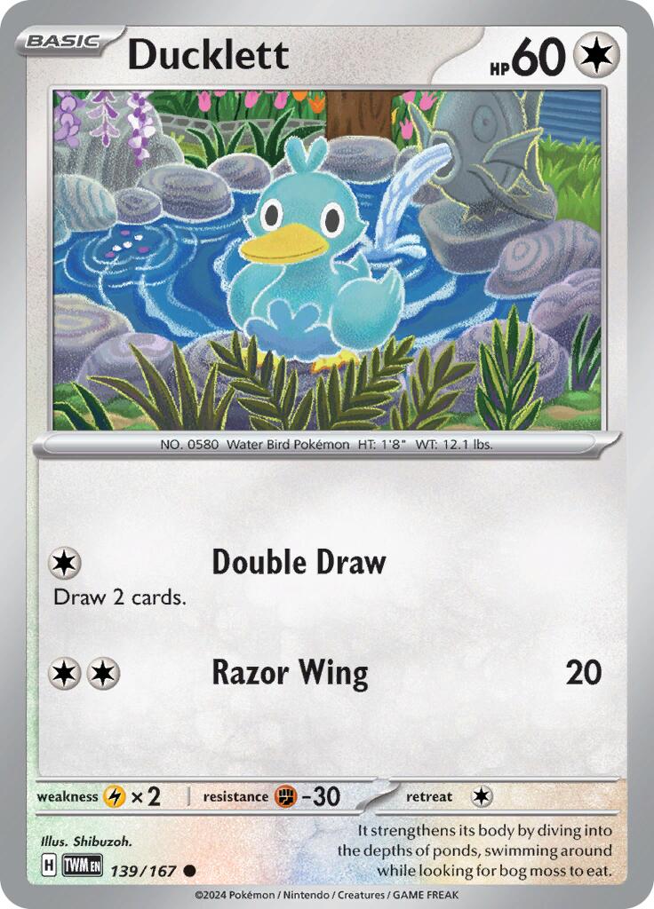 Ducklett (139/167) [Scarlet & Violet: Twilight Masquerade] | Jomio and Rueliete's Cards and Comics