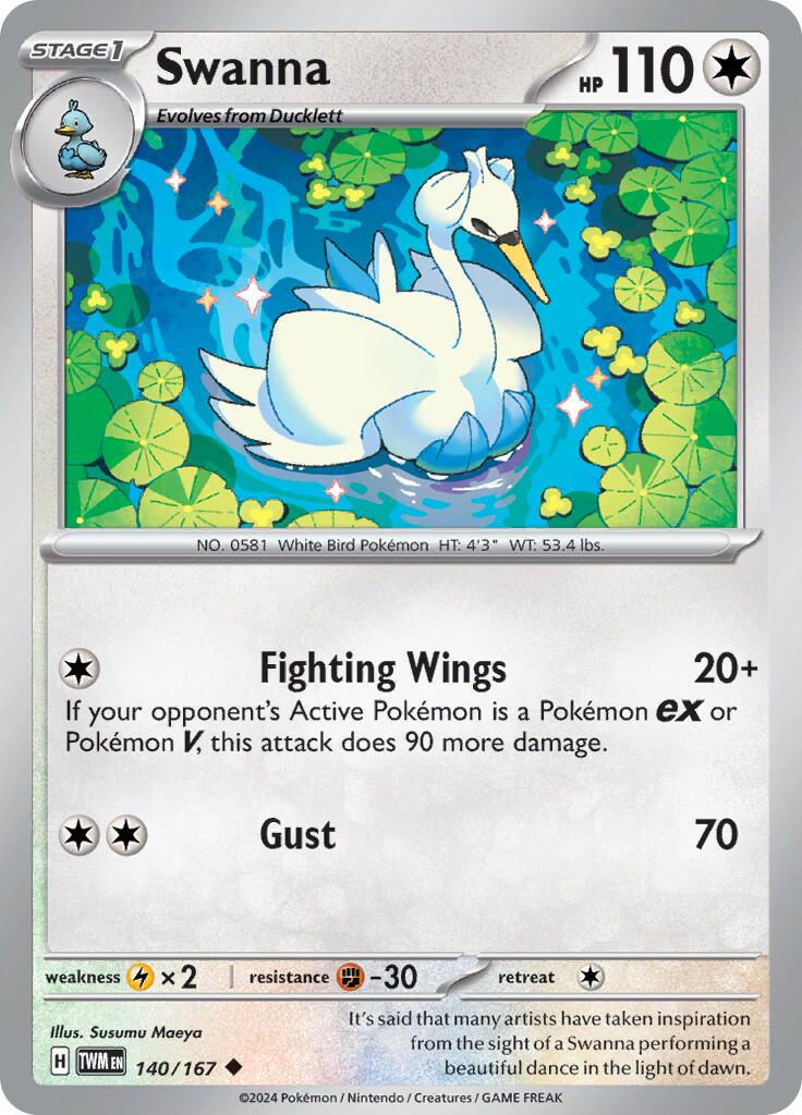Swanna (140/167) [Scarlet & Violet: Twilight Masquerade] | Jomio and Rueliete's Cards and Comics
