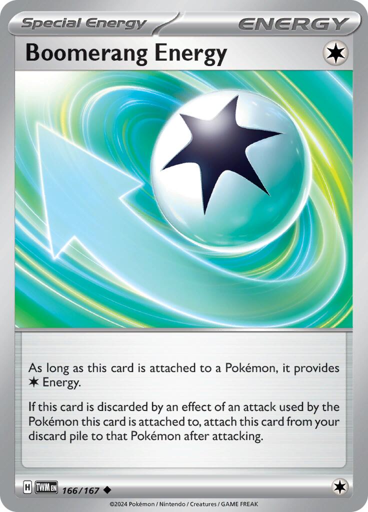Boomerang Energy (166/167) [Scarlet & Violet: Twilight Masquerade] | Jomio and Rueliete's Cards and Comics