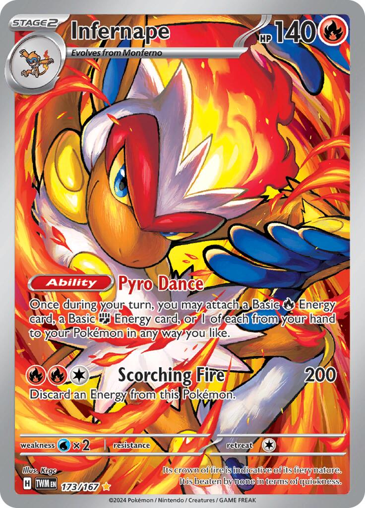 Infernape (173/167) [Scarlet & Violet: Twilight Masquerade] | Jomio and Rueliete's Cards and Comics