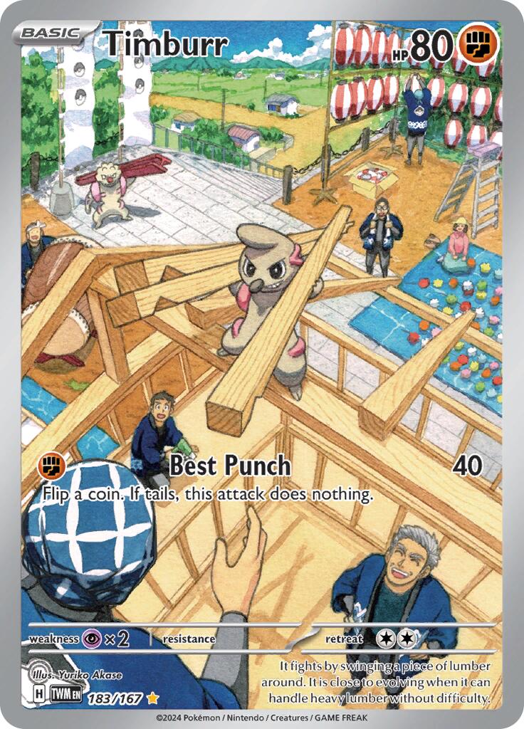 Timburr (183/167) [Scarlet & Violet: Twilight Masquerade] | Jomio and Rueliete's Cards and Comics