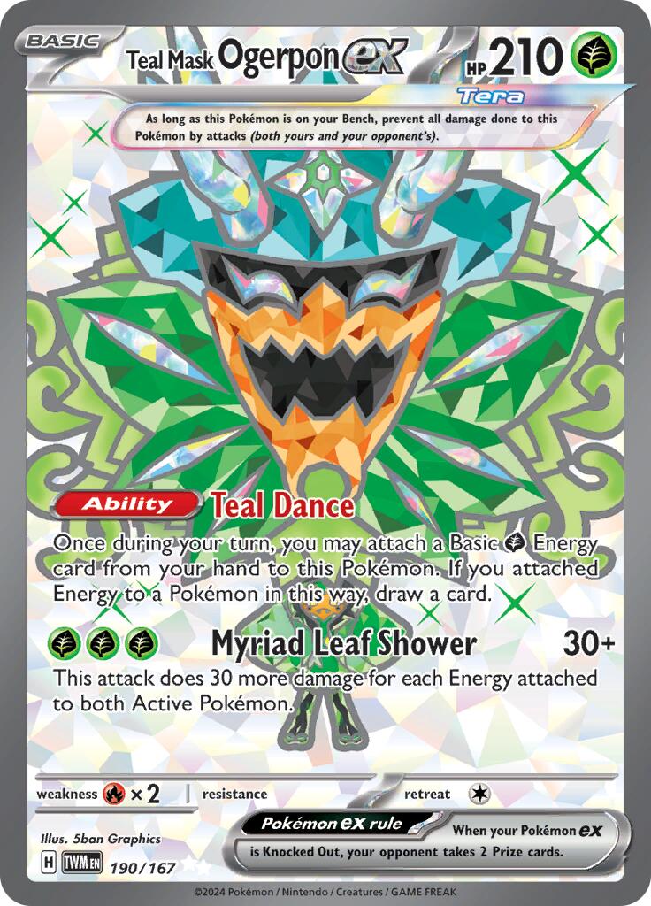 Teal Mask Ogerpon ex (190/167) [Scarlet & Violet: Twilight Masquerade] | Jomio and Rueliete's Cards and Comics