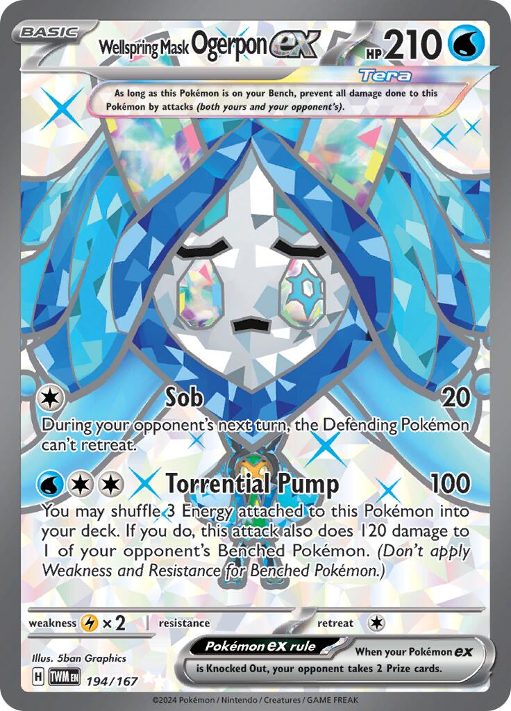 Wellspring Mask Ogerpon ex (194/167) [Scarlet & Violet: Twilight Masquerade] | Jomio and Rueliete's Cards and Comics