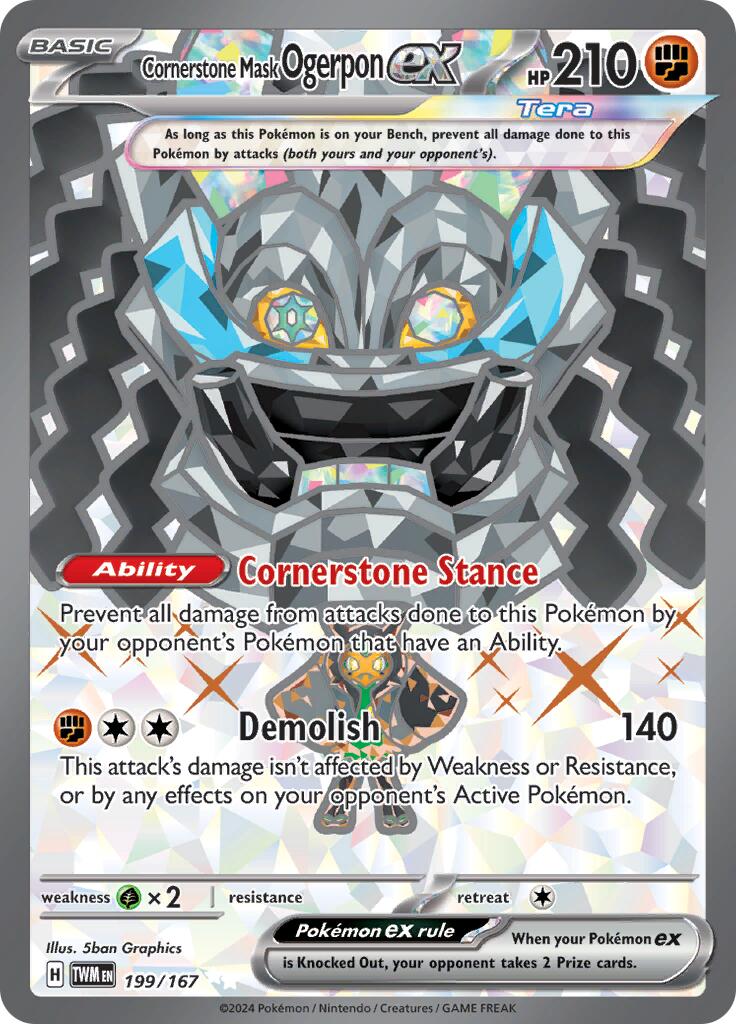 Cornerstone Mask Ogerpon ex (199/167) [Scarlet & Violet: Twilight Masquerade] | Jomio and Rueliete's Cards and Comics