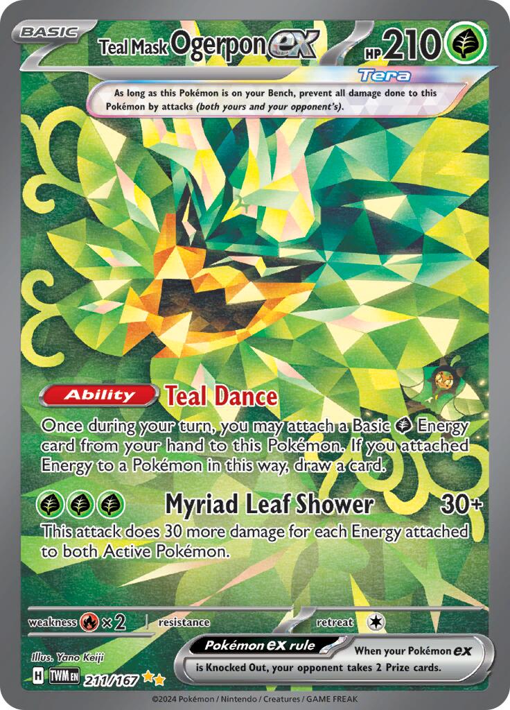 Teal Mask Ogerpon ex (211/167) [Scarlet & Violet: Twilight Masquerade] | Jomio and Rueliete's Cards and Comics