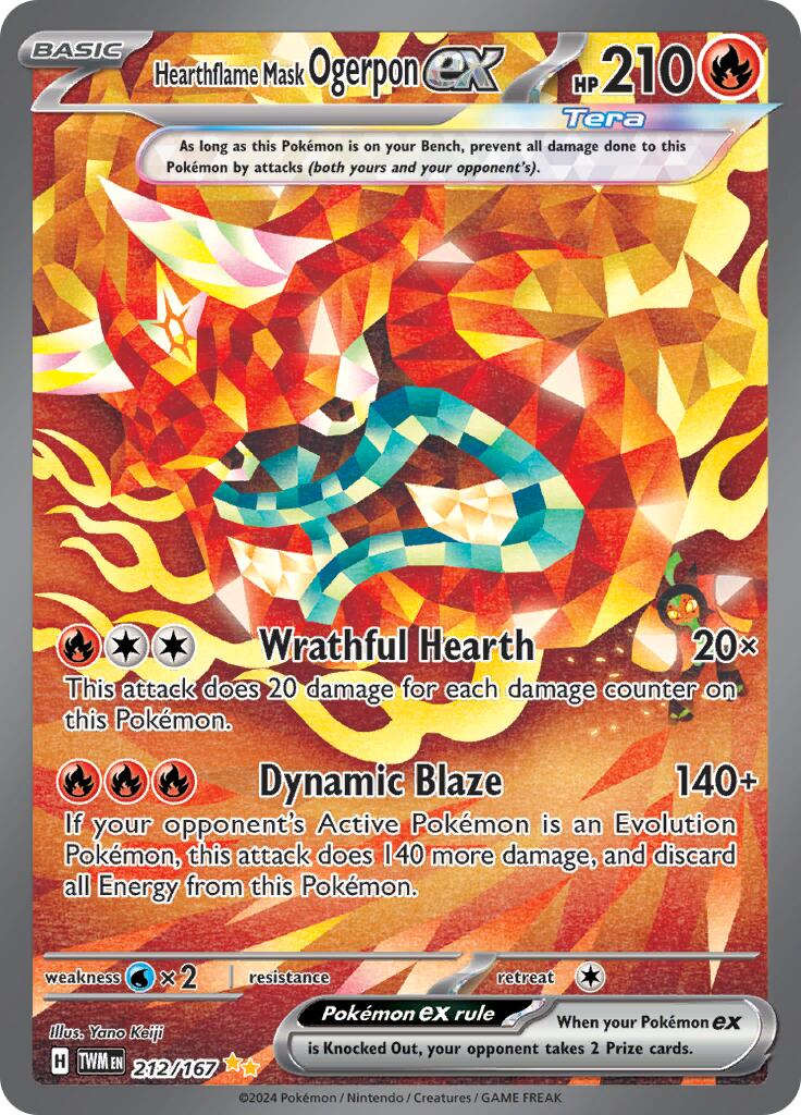 Hearthflame Mask Ogerpon ex (212/167) [Scarlet & Violet: Twilight Masquerade] | Jomio and Rueliete's Cards and Comics
