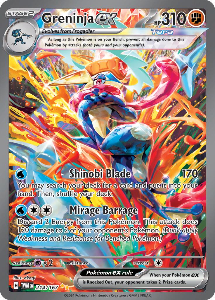 Greninja ex (214/167) [Scarlet & Violet: Twilight Masquerade] | Jomio and Rueliete's Cards and Comics