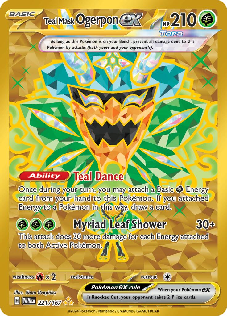 Teal Mask Ogerpon ex (221/167) [Scarlet & Violet: Twilight Masquerade] | Jomio and Rueliete's Cards and Comics