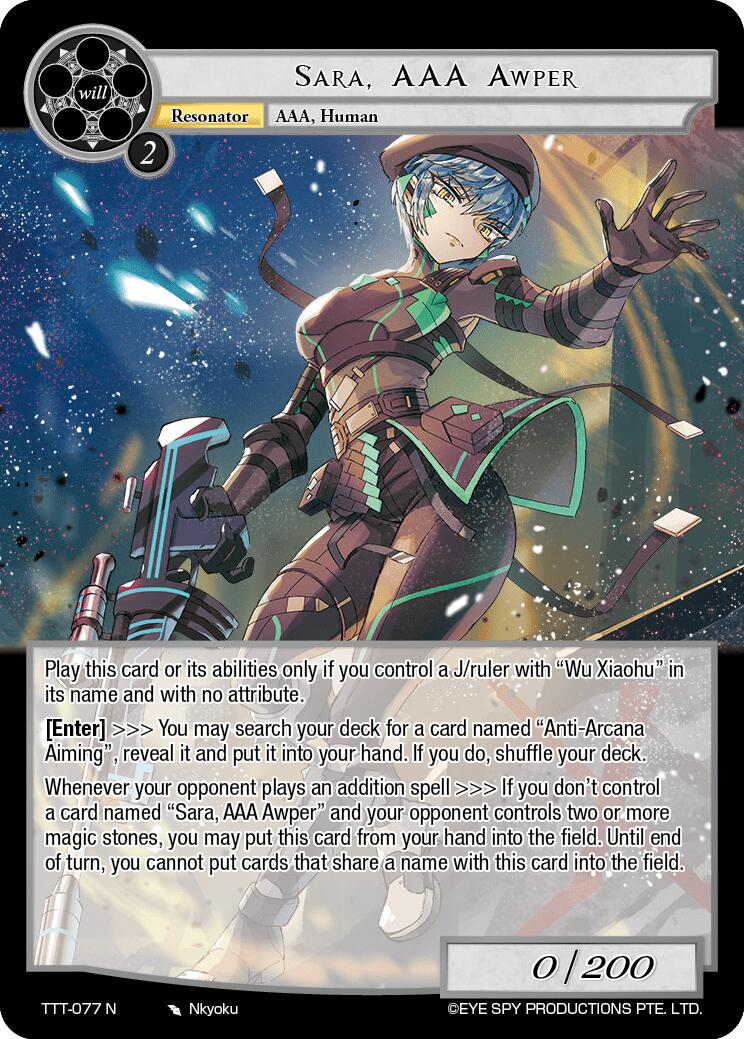 Sara, AAA Awper (TTT-077 N) [Thoth of the Trinity] | Jomio and Rueliete's Cards and Comics