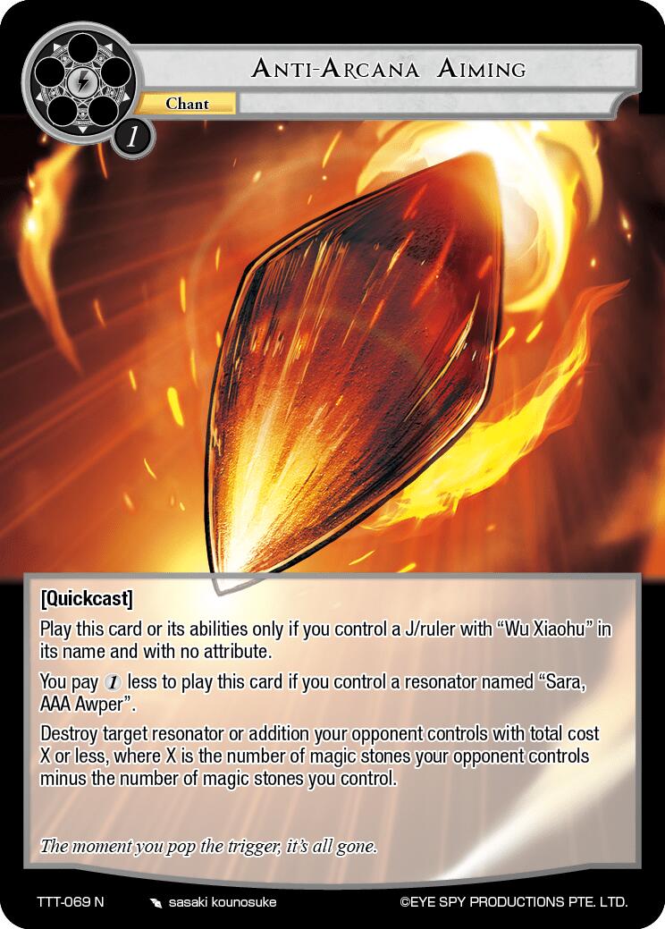 Anti-Arcana Aiming (TTT-069 N) [Thoth of the Trinity] | Jomio and Rueliete's Cards and Comics