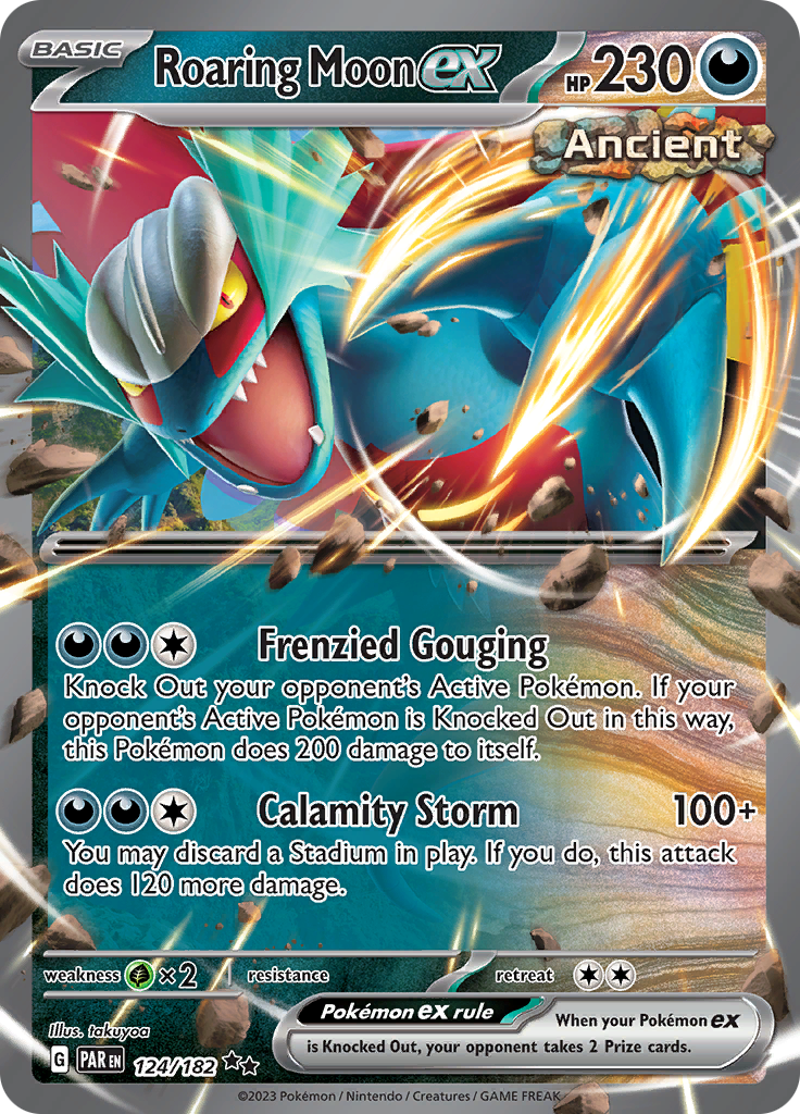 Roaring Moon ex (124/182) [Scarlet & Violet: Paradox Rift] | Jomio and Rueliete's Cards and Comics