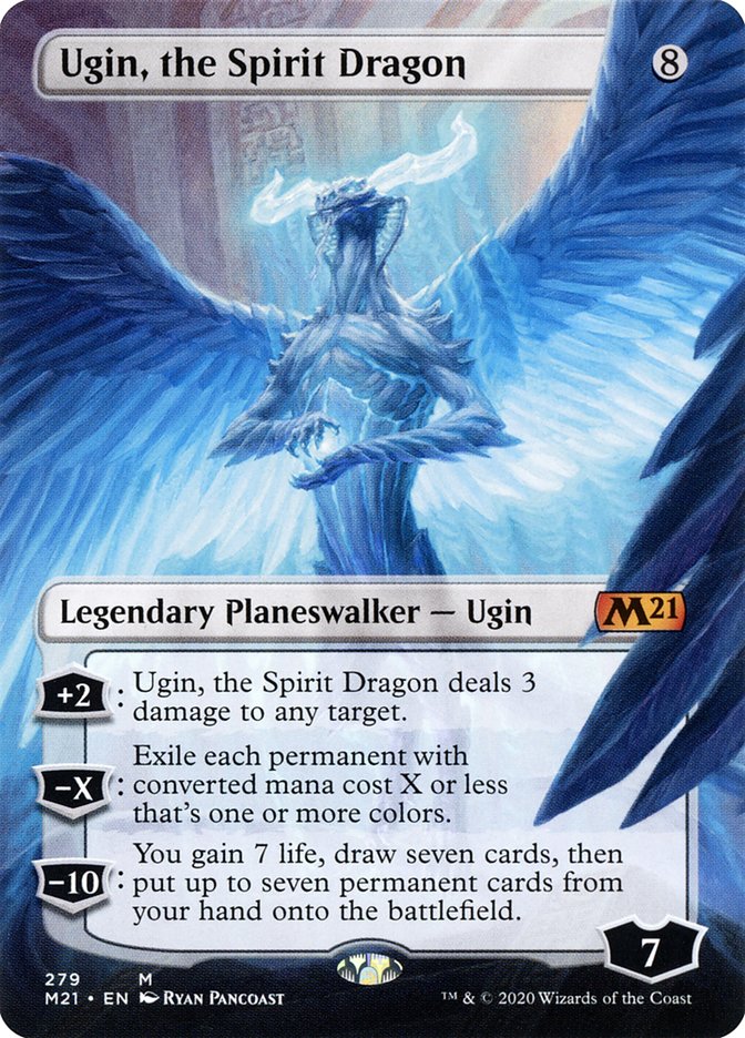 Ugin, the Spirit Dragon (279) (Borderless) [Core Set 2021] | Jomio and Rueliete's Cards and Comics
