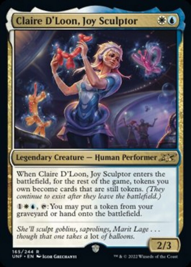 Claire D'Loon, Joy Sculptor [Unfinity] | Jomio and Rueliete's Cards and Comics