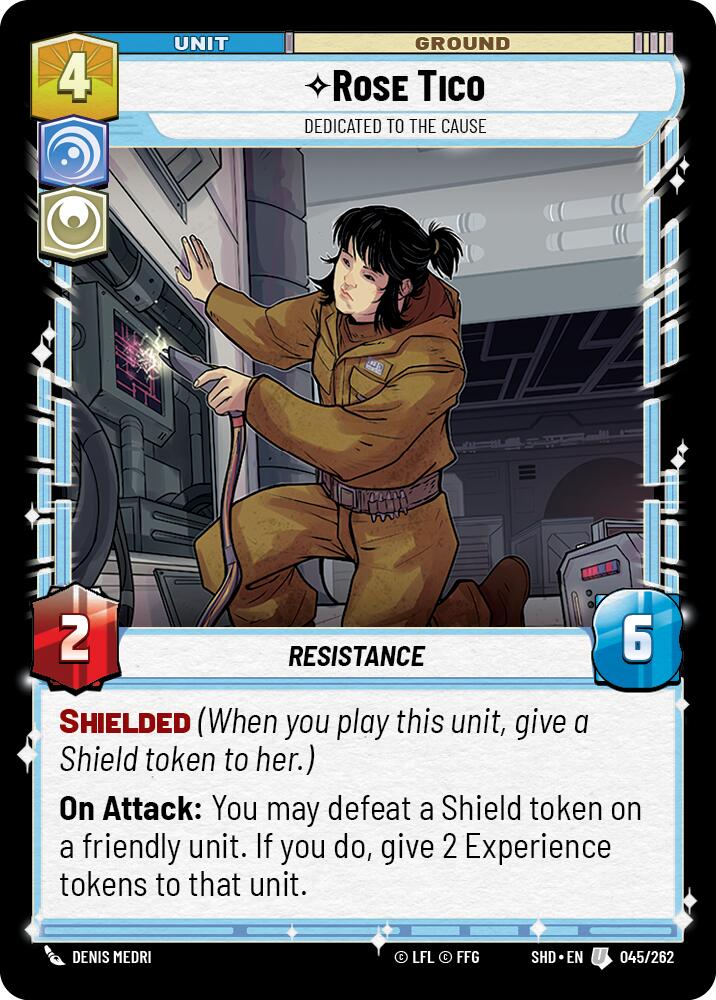 Rose Tico - Dedicated to the Cause (045/262) (045/262) [Shadows of the Galaxy] | Jomio and Rueliete's Cards and Comics