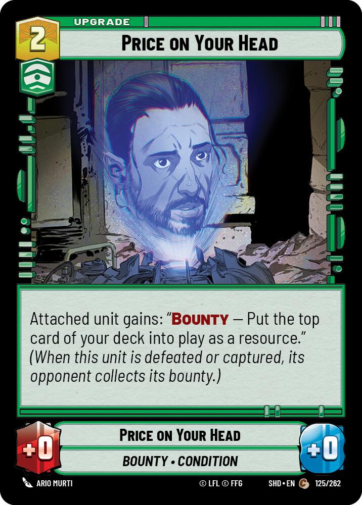 Price on Your Head (125/262) [Shadows of the Galaxy] | Jomio and Rueliete's Cards and Comics