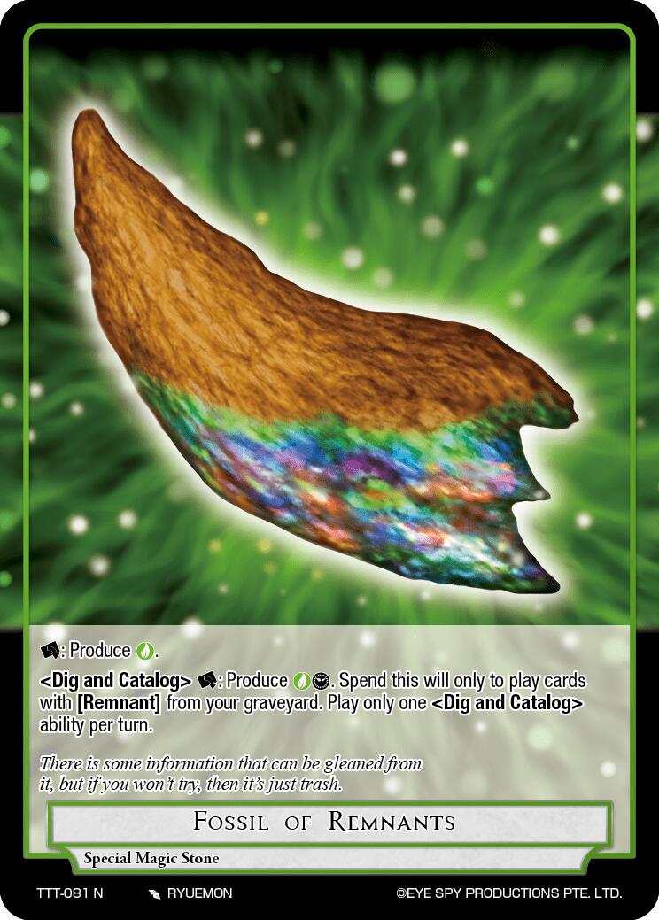 Fossil of Remnants (TTT-081 N) [Thoth of the Trinity] | Jomio and Rueliete's Cards and Comics