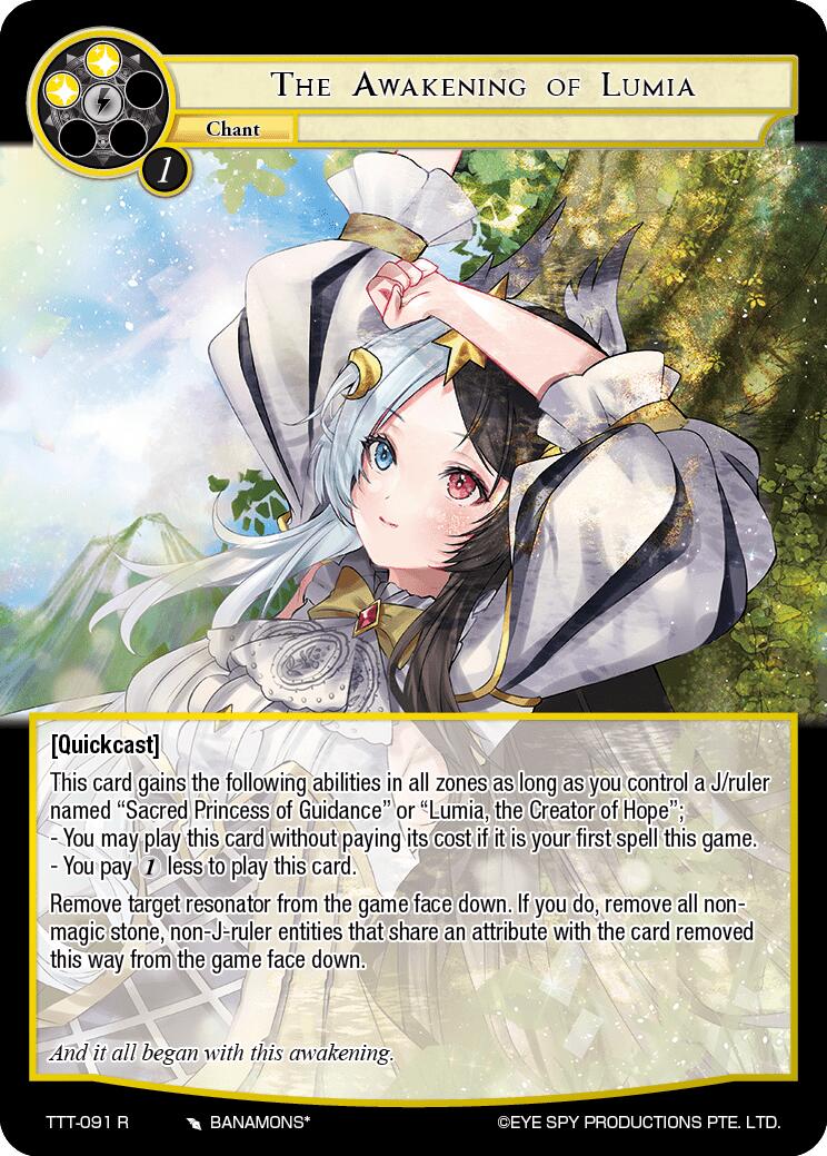 The Awakening of Lumia (TTT-091 R) [Thoth of the Trinity] | Jomio and Rueliete's Cards and Comics