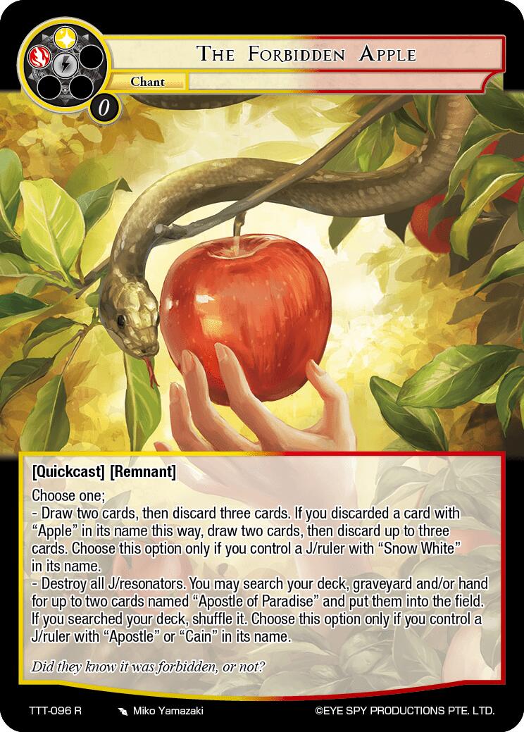 The Forbidden Apple (TTT-096 R) [Thoth of the Trinity] | Jomio and Rueliete's Cards and Comics
