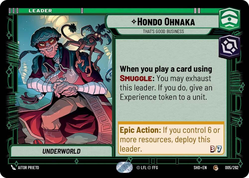 Hondo Ohnaka - That's Good Business (005/262) [Shadows of the Galaxy] | Jomio and Rueliete's Cards and Comics