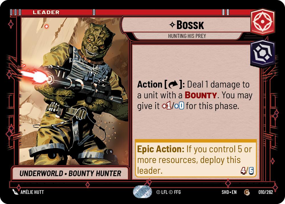Bossk — Hunting His Prey (010/262) [Shadows of the Galaxy] | Jomio and Rueliete's Cards and Comics