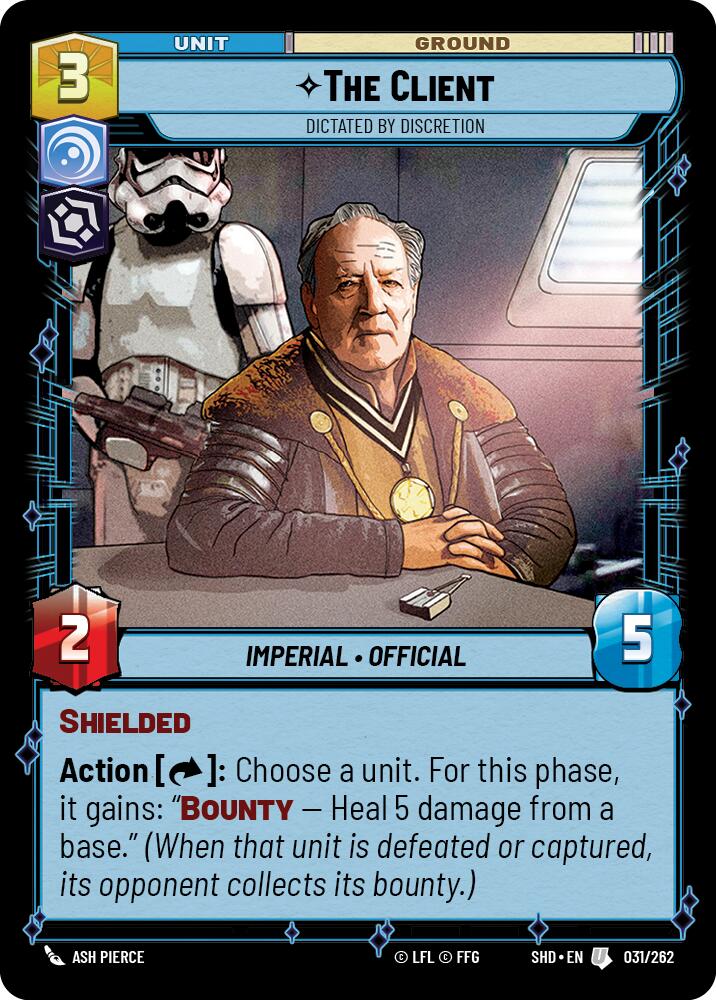 The Client - Dictated by Discretion (031/262) (031/262) [Shadows of the Galaxy] | Jomio and Rueliete's Cards and Comics