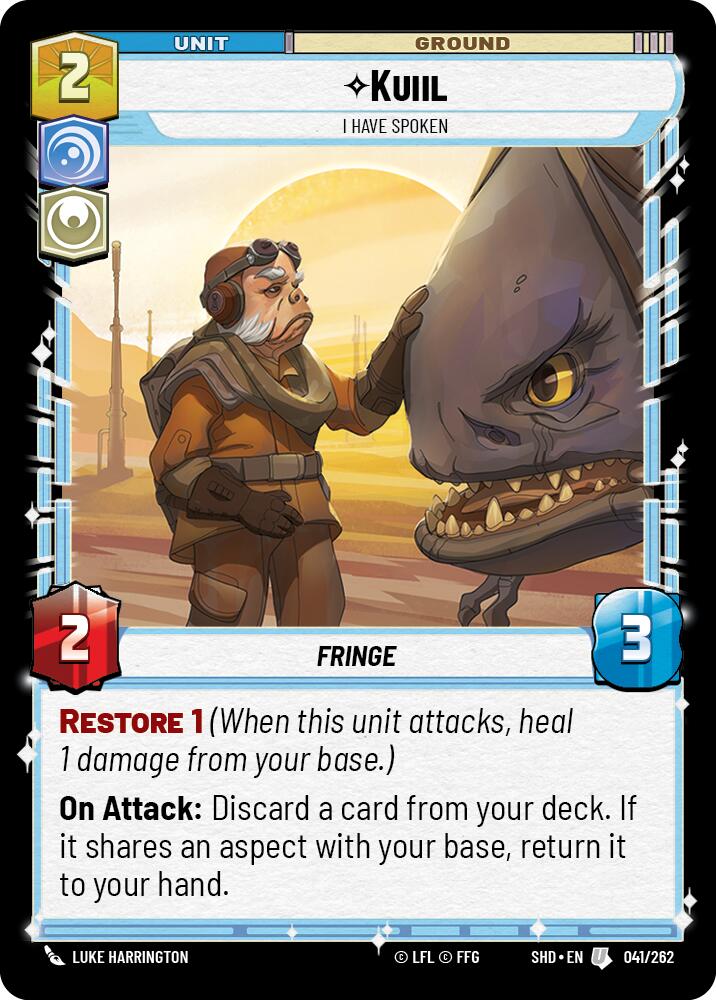 Kuiil - I Have Spoken (041/262) (041/262) [Shadows of the Galaxy] | Jomio and Rueliete's Cards and Comics